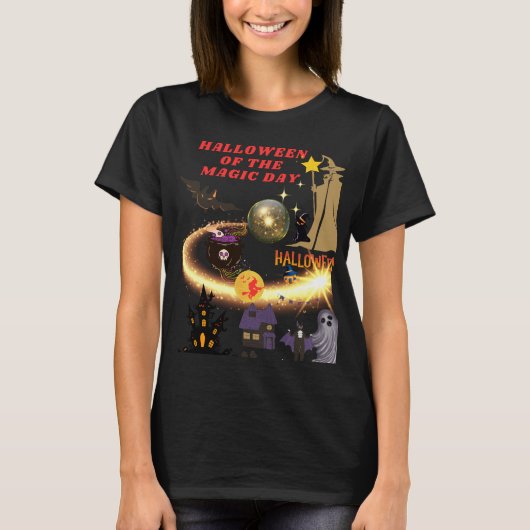 Halloween van de tovenaars t-shirt (Voorkant)