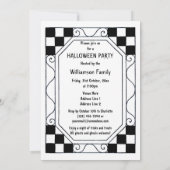 Halloween van de  zwarte en witte witch kaart (Achterkant)