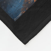 Halloween Van Gogh Starry Night Zwarte Kat Pompoen Fleece Deken (Hoek)
