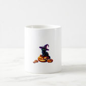 Halloween Van Gogh Sterrennacht Black Cat Pumpkins Koffiemok (Center)