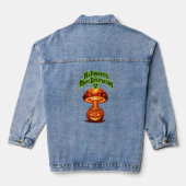 Halloween van massavernietiging giftige Jack-o-lan Denim Jacket (Achterkant)
