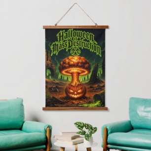 Halloween van Massavernietiging Radioactieve Pompo Hangend Wandkleed