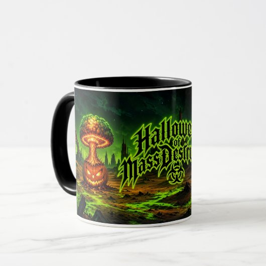 Halloween van massavernietiging Radioactieve Pompo Mok (Voorkant links)