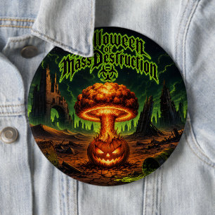 Halloween van Massavernietiging Radioactieve Pompo Ronde Button 6,0 Cm