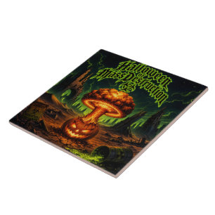 Halloween van massavernietiging Radioactieve Pompo Tegeltje