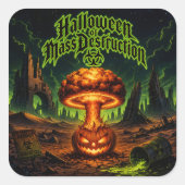 Halloween van massavernietiging Radioactieve Pompo Vierkante Sticker (Voorkant)