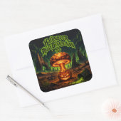 Halloween van massavernietiging Radioactieve Pompo Vierkante Sticker (Envelop)