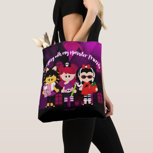 Halloween van mijn Monster-vrienden Tote Bag (Dichtbij)