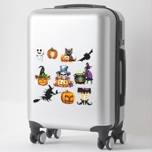 Halloween Variety Custom-Cut Vinyl Stickers (Koffer)