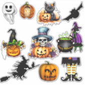 Halloween Variety Custom-Cut Vinyl Stickers (Voorkant)