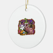 Halloween Varkens Keramisch Ornament (Links)