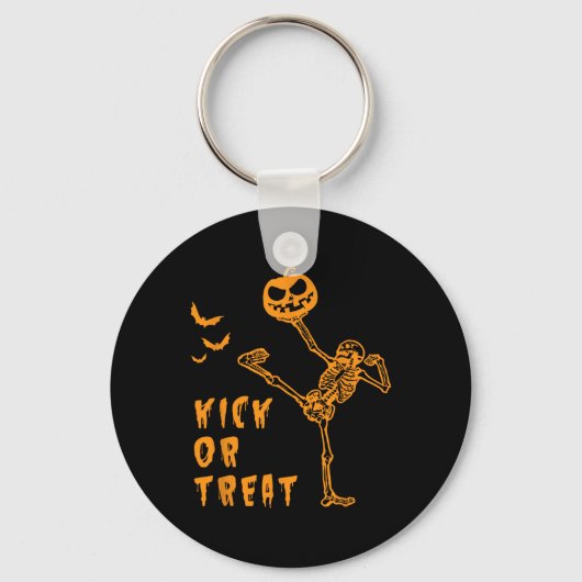 Halloween Vechtkunst - Taekwondo  Sleutelhanger (Voorkant)