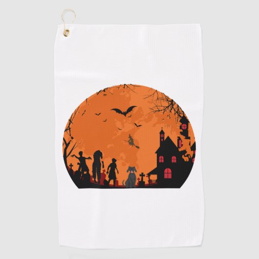 Halloween-vector Golfhanddoek (Voorkant)