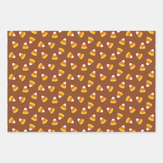 Halloween veelkleurige Candy Corn Inpakpapier Vel (Voorkant)