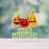 Halloween Vegan Happy Halloween Pompoen Vegetarisc Acryl Bord (Neutraal)