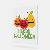 Halloween Vegan Happy Halloween Pompoen Vegetarisc Acryl Bord (Hoek)