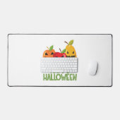 Halloween Vegan Happy Halloween Pompoen Vegetarisc Bureaumat (Keyboard & Muis)