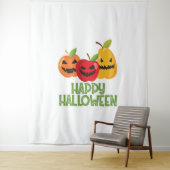 Halloween Vegan Happy Halloween Pompoen Vegetarisc Wandkleed (In situ)