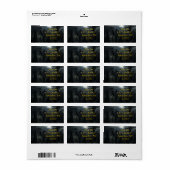 Halloween veld des doods etiket (Full Sheet)