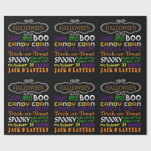 Halloween-Verdragen en -rechten Cadeaupapier (Vlak)