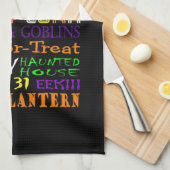 Halloween-Verdragen en -rechten Theedoek (Quarter Fold)