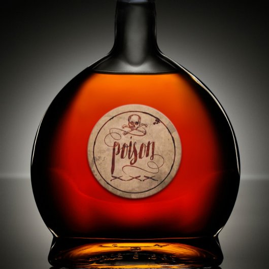 Halloween-vergiftigingslabel Ronde Sticker