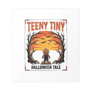Halloween-verhaal Teeny Tiny Spooky Vintage Scene_ Notitieblok