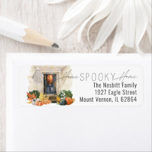 Halloween Verhuisbericht Retouradres Etiket