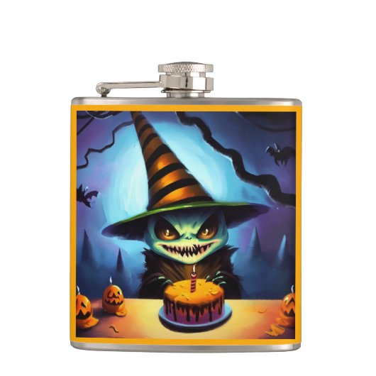 Halloween - Verjaardag 1 Heupfles (Voorkant)