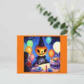 Halloween - Verjaardag 2 Briefkaart (Staand voorkant)