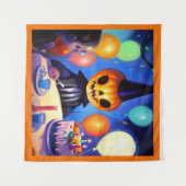 Halloween - Verjaardag 2 Wandkleed (Voorkant (horizontaal))