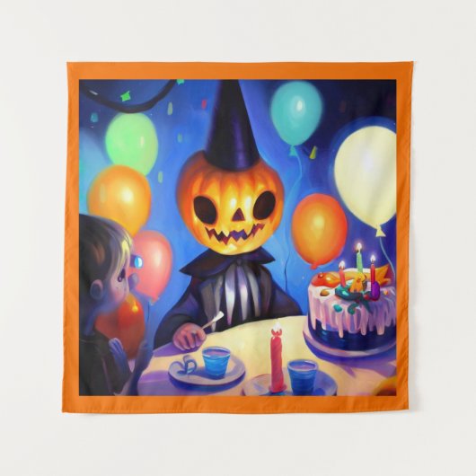 Halloween - Verjaardag 2 Wandkleed (Voorkant)