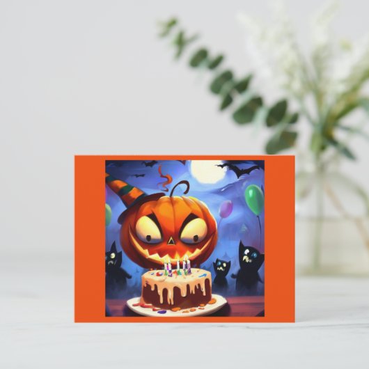 Halloween - Verjaardag 3 Briefkaart (Staand voorkant)