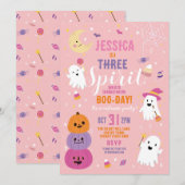 Halloween Verjaardag 3e Meisjes Party Geesten Pomp Kaart (Voorkant / Achterkant)