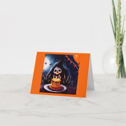 Halloween - Verjaardag 4 Kaart (Voorkant)