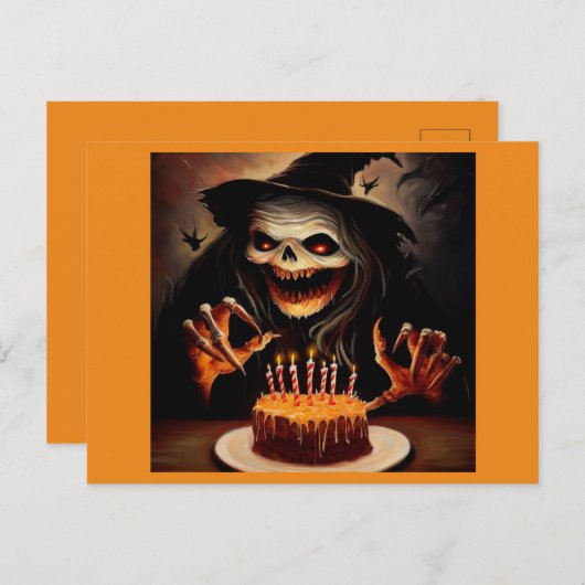 Halloween - Verjaardag 5 Briefkaart (Voorkant / Achterkant)