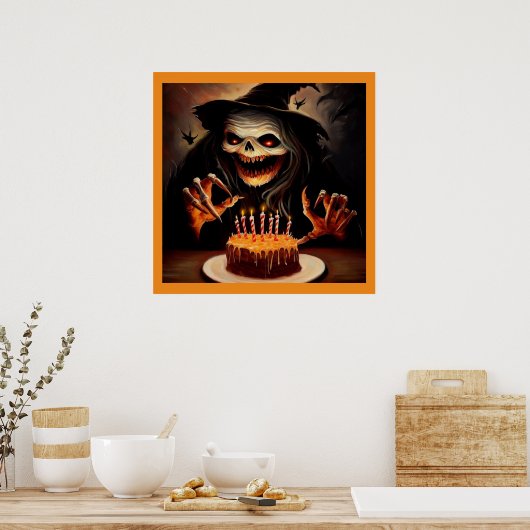 Halloween - Verjaardag 5 Poster (Keuken)