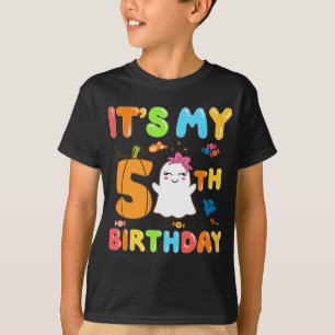 Halloween Verjaardag 5e Verjaardag Het is mijn 5e T-shirt
