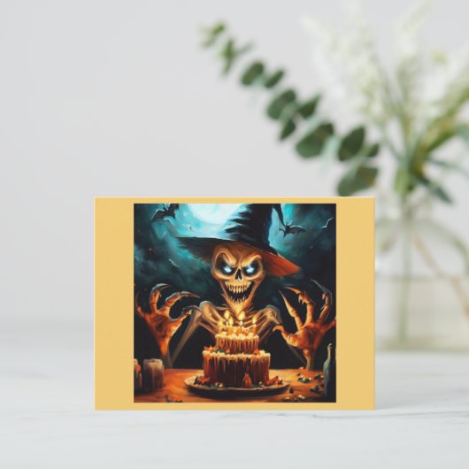 Halloween - Verjaardag 6 Briefkaart (Staand voorkant)