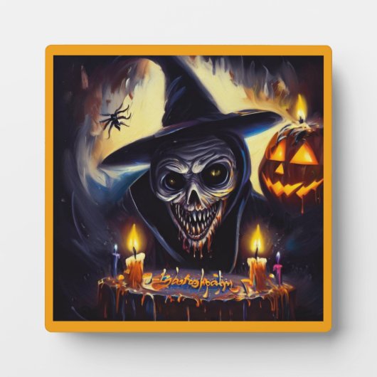 Halloween - Verjaardag 7 Fotoplaat (Voorkant)