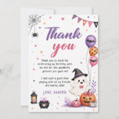 Halloween Verjaardag Bedankt Kaart (Voorkant)