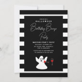 Halloween Verjaardag Booze Party Grappige Ghost Kaart (Voorkant)