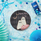 Halloween Verjaardag Bord Roze Sinaasappel Ghost B (Feest)