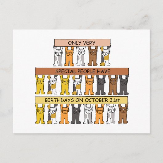 Halloween Verjaardag Cartoon Briefkaart (Voorkant)