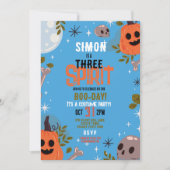 Halloween Verjaardag Drie Jongens Party Ghosts Bla Kaart (Voorkant)