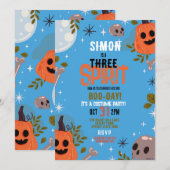 Halloween Verjaardag Drie Jongens Party Ghosts Bla Kaart (Voorkant / Achterkant)