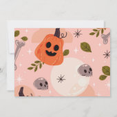 Halloween Verjaardag Een Meisjes Party Pompoen Fot Kaart (Achterkant)