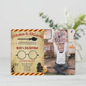 Halloween Verjaardag Foto uitnodiging (Staand voorkant)