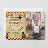 Halloween Verjaardag Foto uitnodiging (Voorkant)