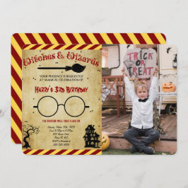 Halloween Verjaardag Foto uitnodiging